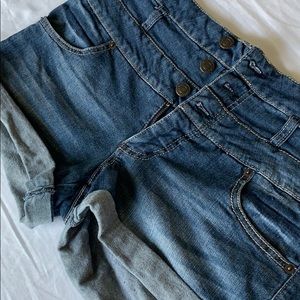triple button shorts